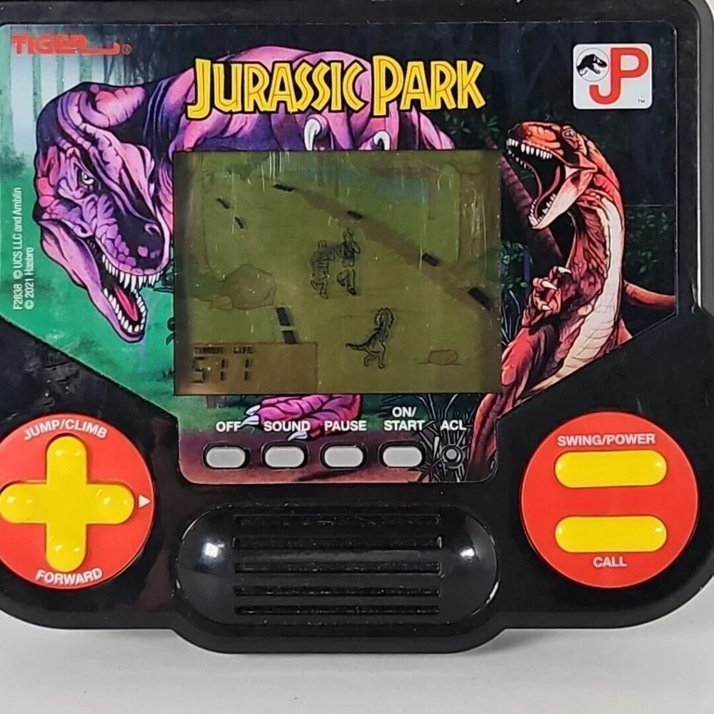 2021 Jurassic Park Handheld Video Game Tim Lex Dr Alan Grant Electronic LCD